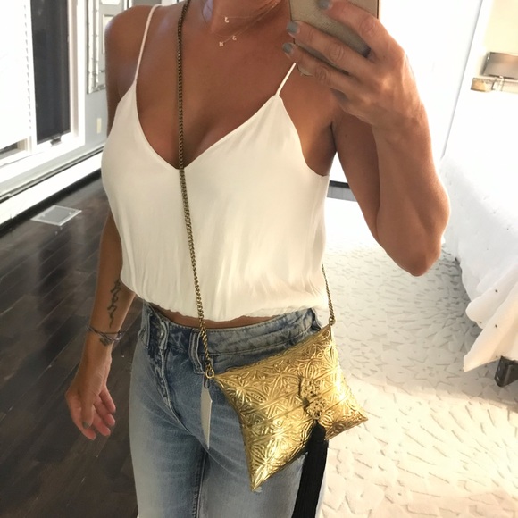 Zara Handbags - ZARA NWT gold intricate detail tassel box bag